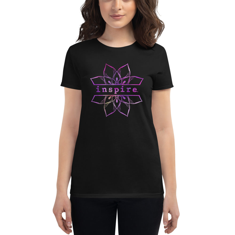 inspire Lotus Flower Women's Short Sleeve T-shirt