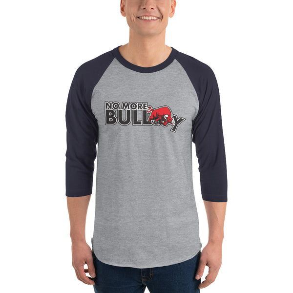 No More Bully Anti-Bullying Unisex 3/4 Sleeve Raglan Shirt