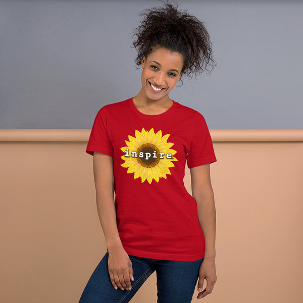 inspire Sunflower Short-Sleeve Unisex T-Shirt