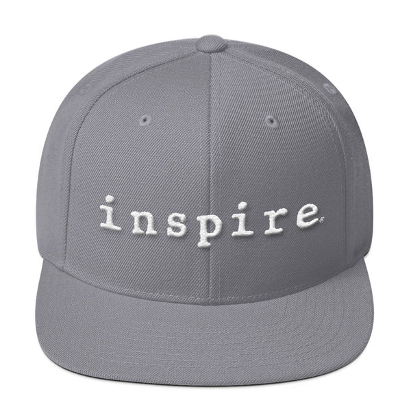 inspire Embroidered Wool Blend Snapback Hat
