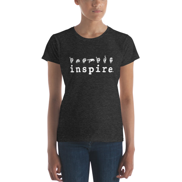 inspire ASL American Sign Language Women's Short Sleeve T-Shirt