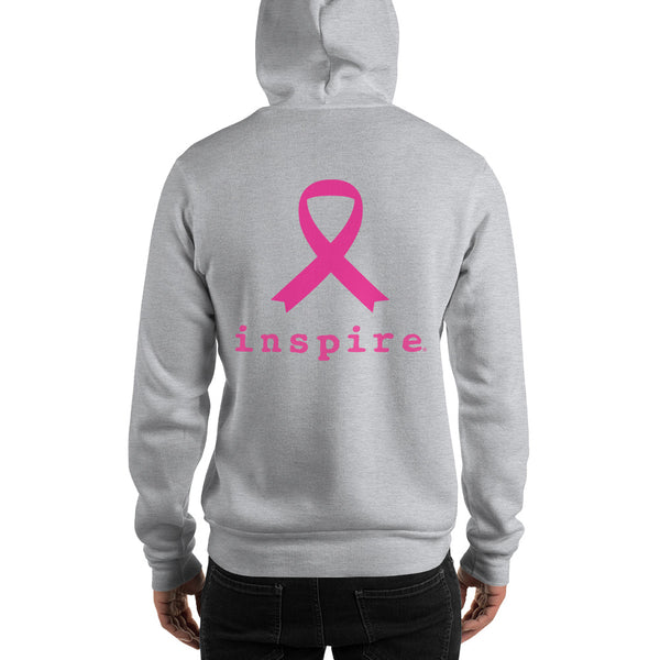 inspire Thin Blue Line Against Breast Cancer Hooded Sweatshirt