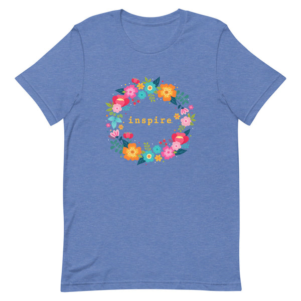 inspire Floral Wreath Short-Sleeve Unisex T-Shirt