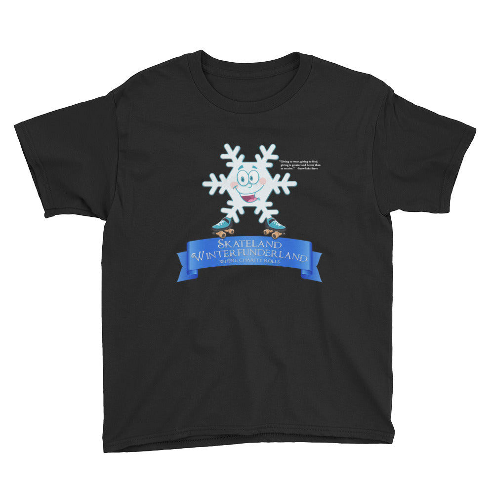 Skateland Winterfunderland Snowflake Steve Youth Short Sleeve T-Shirt