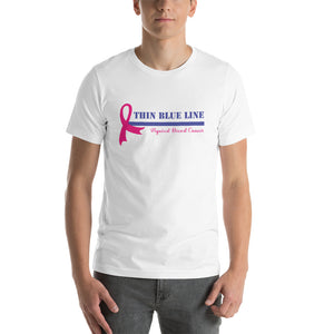 inspire Thin Blue Line Against Breast Cancer Short-Sleeve Unisex T-Shirt