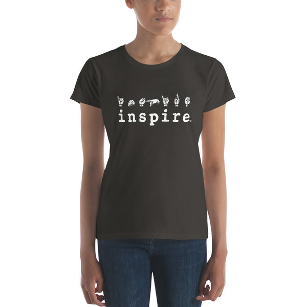 inspire ASL American Sign Language Women's Short Sleeve T-Shirt