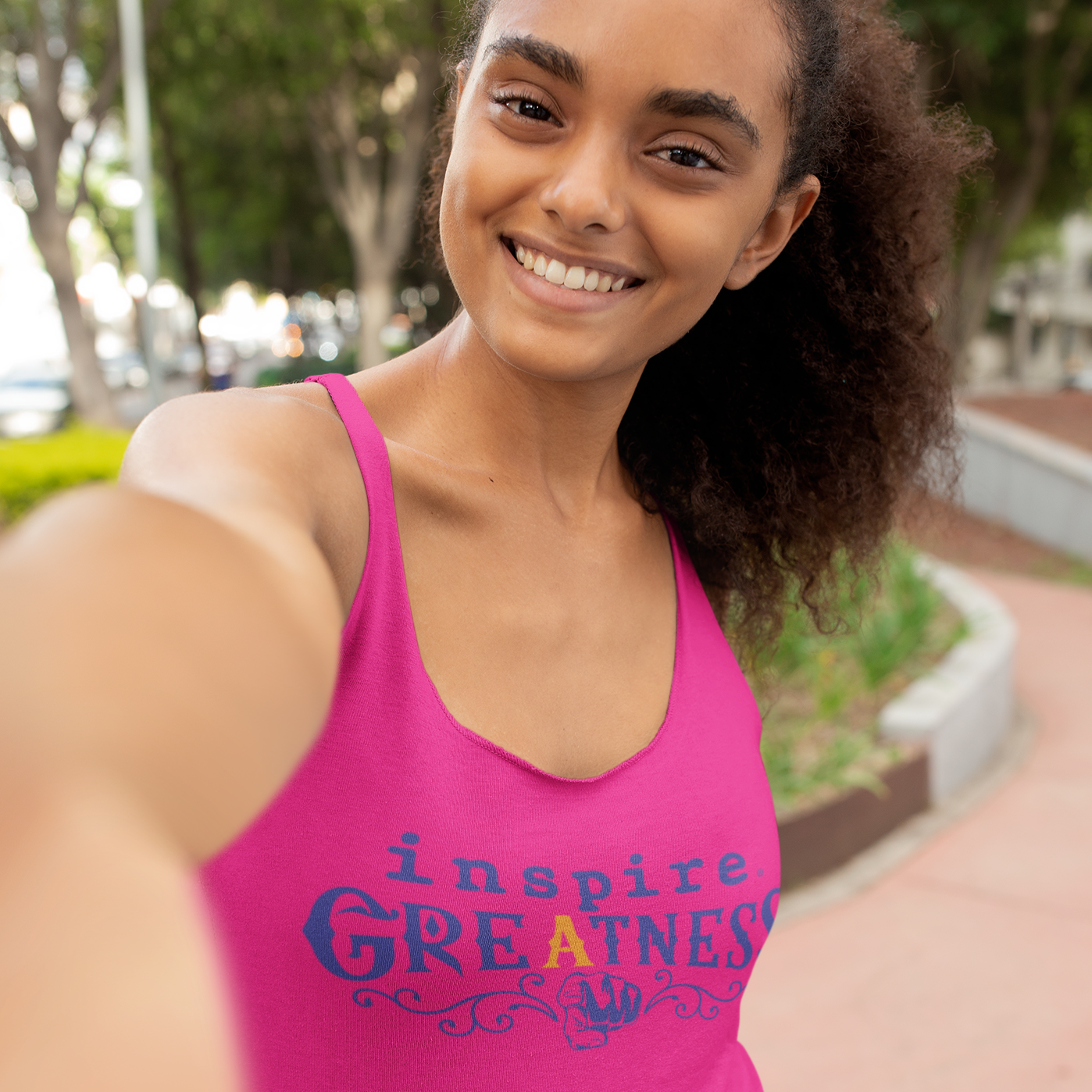 inspire Greatness Inspired By Terrance Burney Women's Racerback Tank