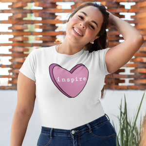 inspire Pink Candy Heart Short-Sleeve Unisex T-Shirt