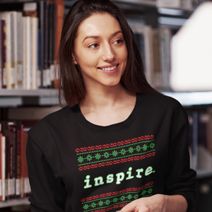 inspire Ugly Christmas Holiday Themed Unisex Crewneck