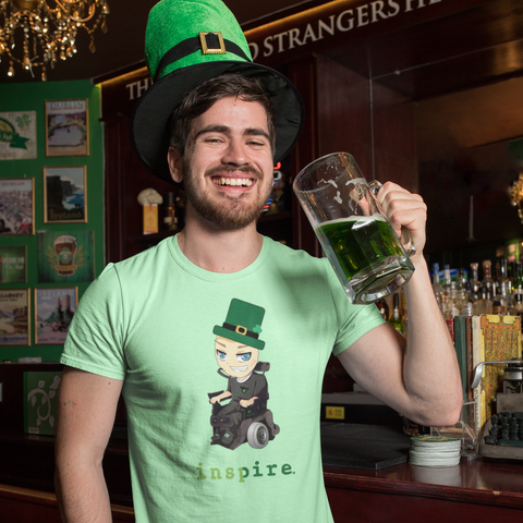 inspire St. Patricks Day Chibi Short-Sleeve Unisex T-Shirt