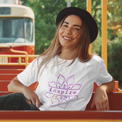inspire Lotus Flower Women's Short Sleeve T-shirt