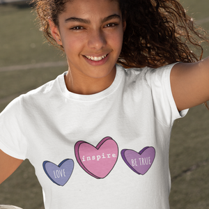 inspire Candy Hearts Short-Sleeve Unisex T-Shirt