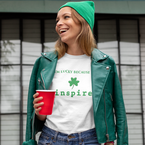 I'm Lucky Because I inspire Short-Sleeve Unisex T-Shirt