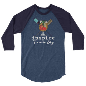 inspire Traverse City 3/4 sleeve raglan shirt