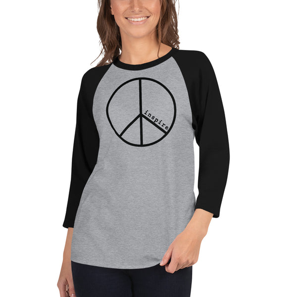 inspire Peace 3/4 Sleeve Raglan Shirt