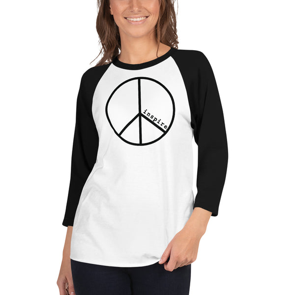 inspire Peace 3/4 Sleeve Raglan Shirt