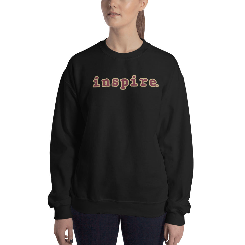 inspire Tan and Black Unisex Crewneck