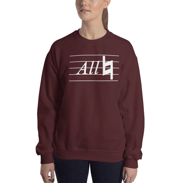 All Natural Musicians Composers White Unisex Crewneck
