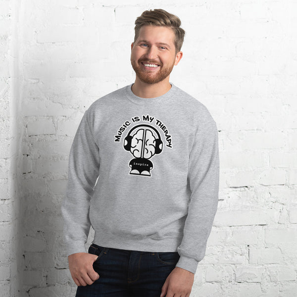 inspire Music Is My Therapy Unisex Crewneck