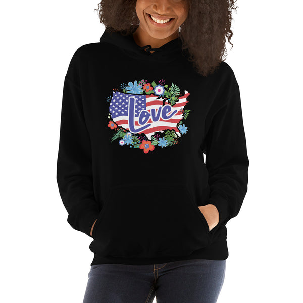 Floral America Unisex Hoodie