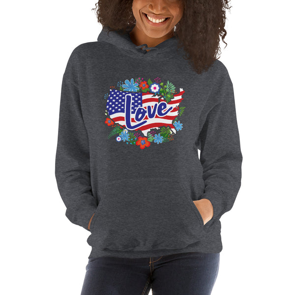 Floral America Unisex Hoodie