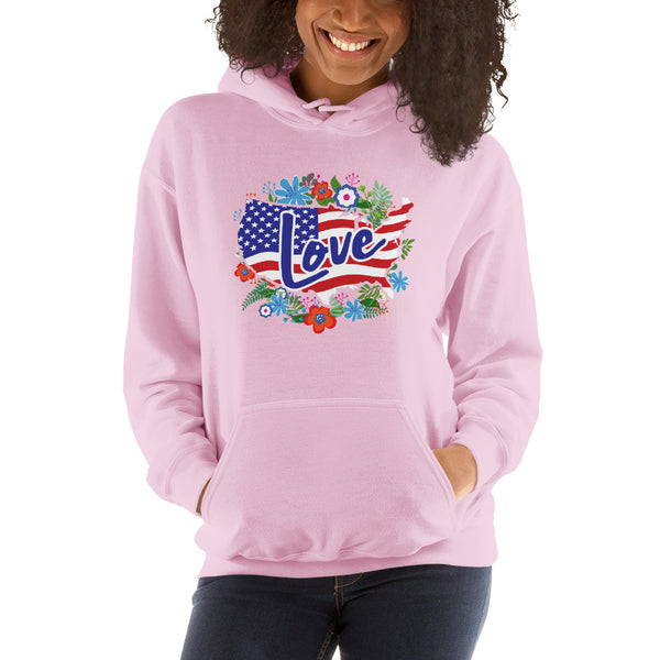 Floral America Unisex Hoodie