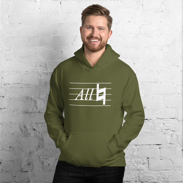 All Natural Musicians Composers White Unisex Hoodie