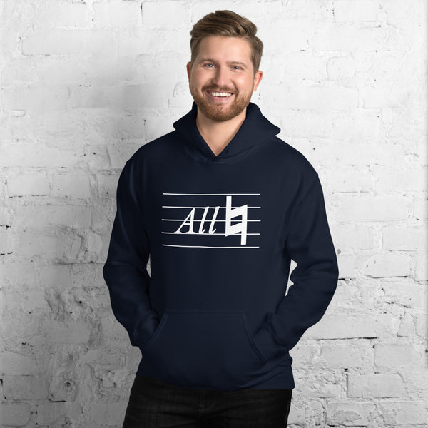 All Natural Musicians Composers White Unisex Hoodie