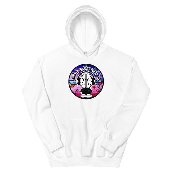 inspire Music is My Therapy Colored Unisex Hoodie