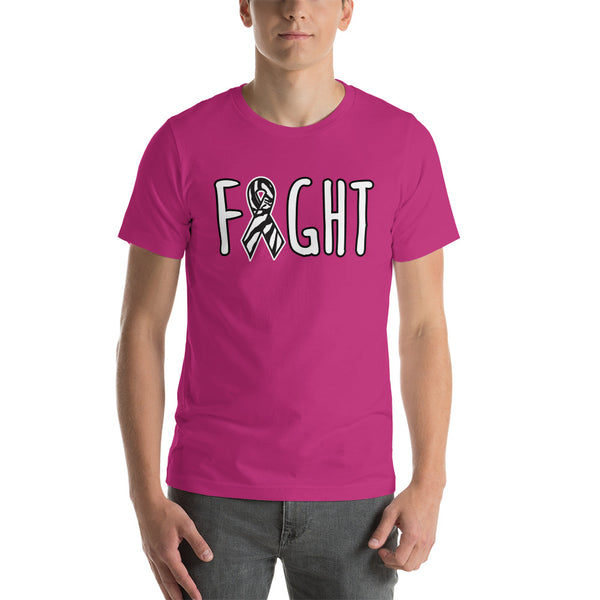 NET Cancer Awareness Zebra Ribbon Short-Sleeve Unisex T-Shirt