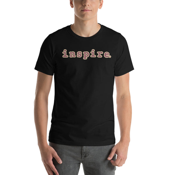 inspire Tan and Black Short-Sleeve Unisex T-Shirt