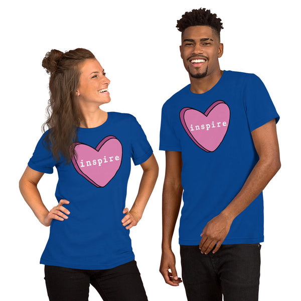 inspire Pink Candy Heart Short-Sleeve Unisex T-Shirt