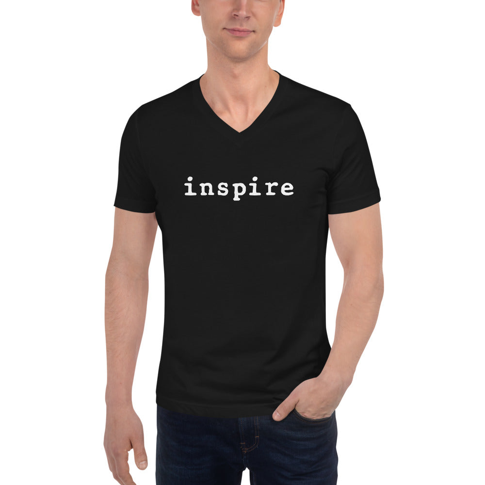 inspire Unisex Short Sleeve V-Neck T-Shirt