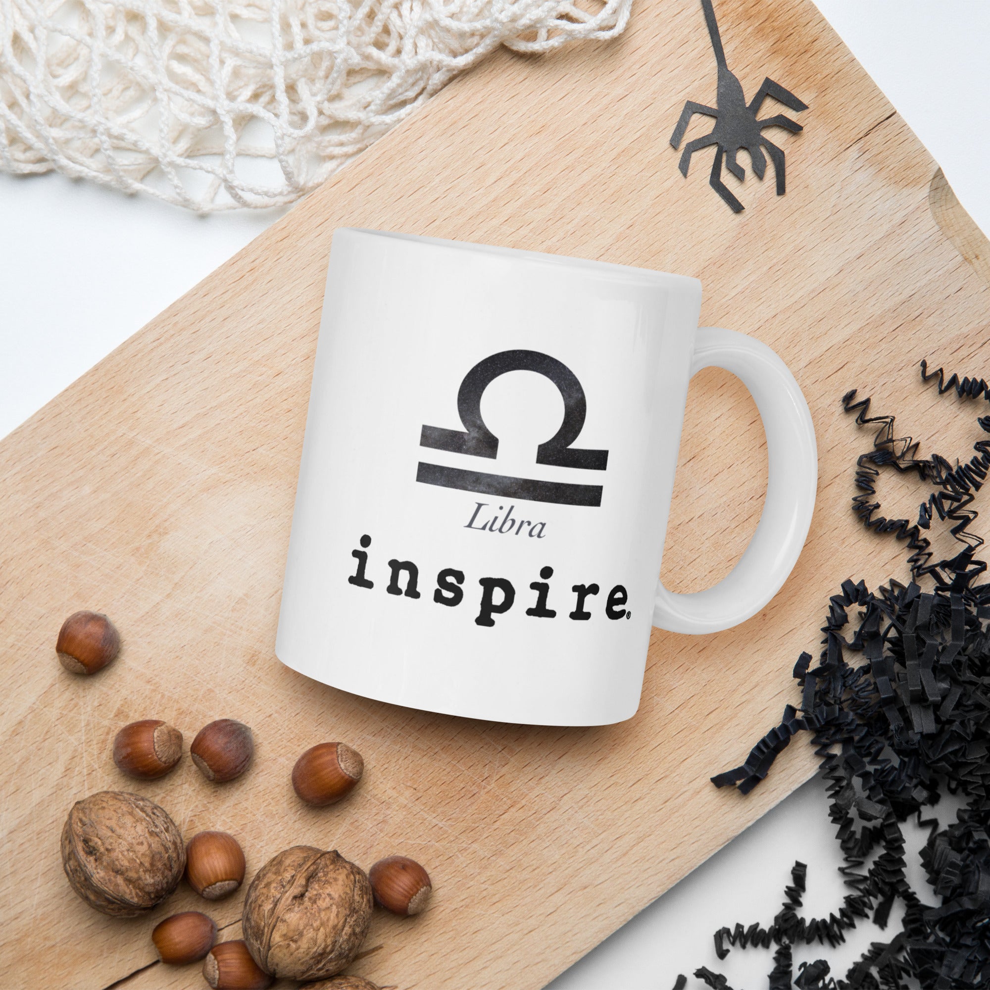 inspire Libra White glossy mug