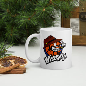 Wise Guys Basketball White glossy mug