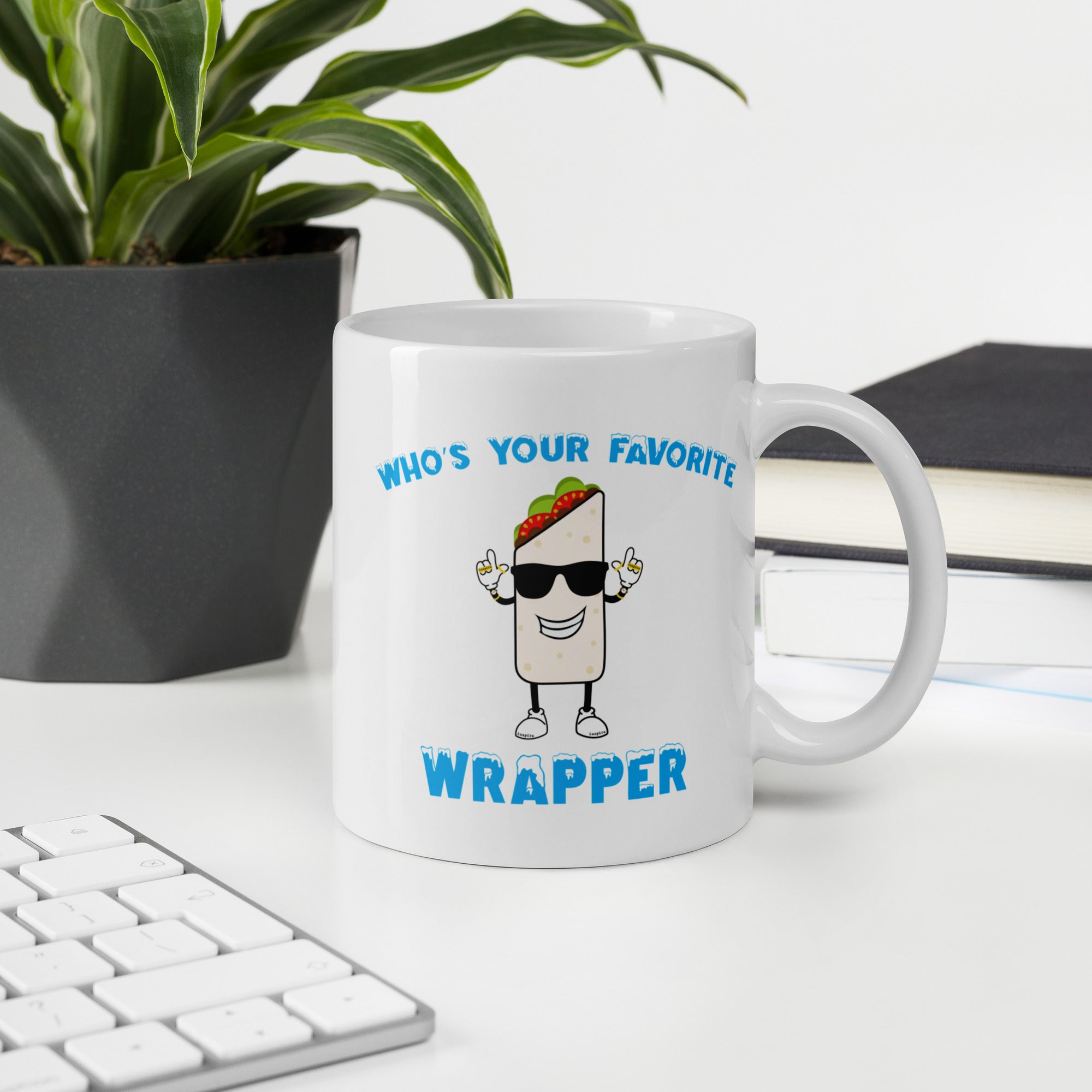 inspire Who Is Your Wrapper White glossy mug