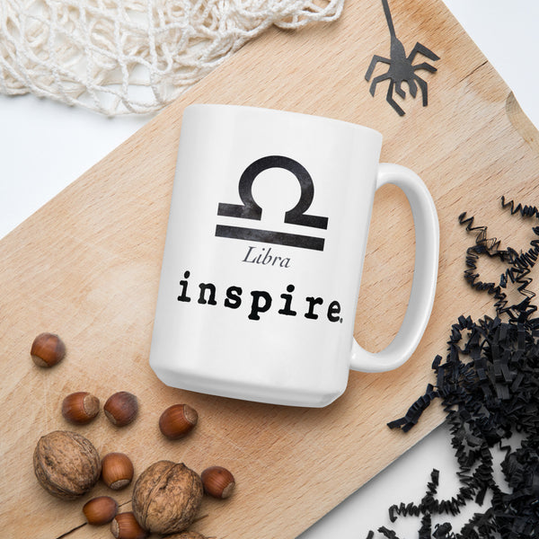 inspire Libra White glossy mug