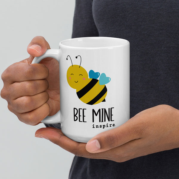 inspire Bee Mine White glossy mug