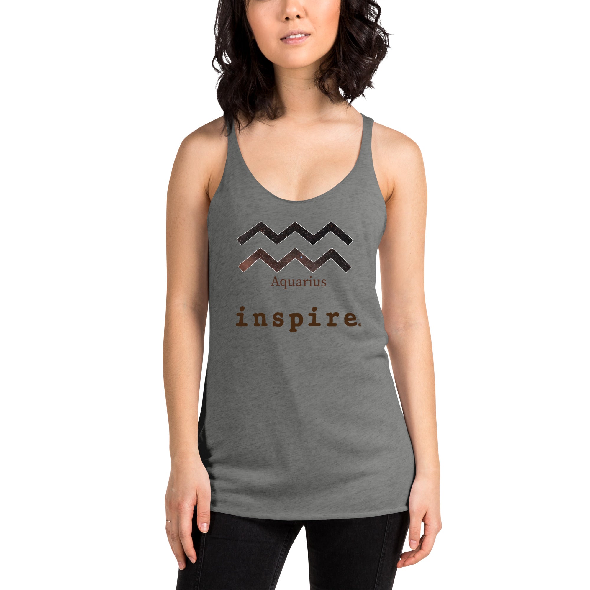 inspire Aquarius Zodiac Women's Racerback Tank